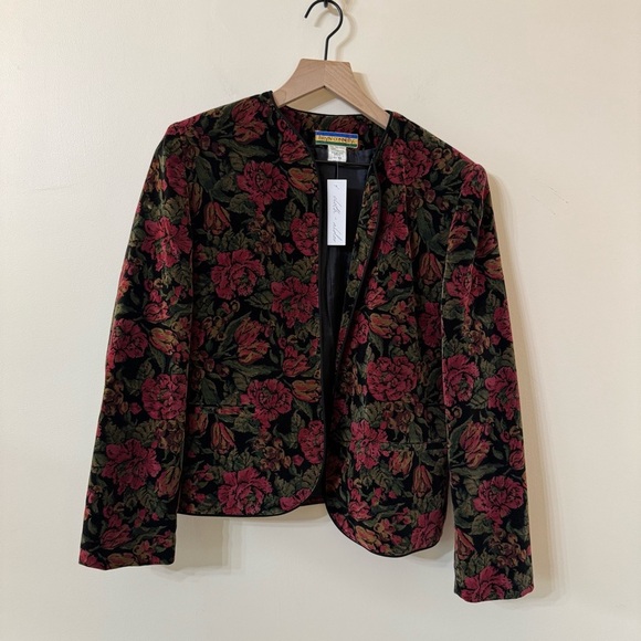 vintage BRYNN CONNELLY floral blazer - size 10 - Picture 7 of 8
